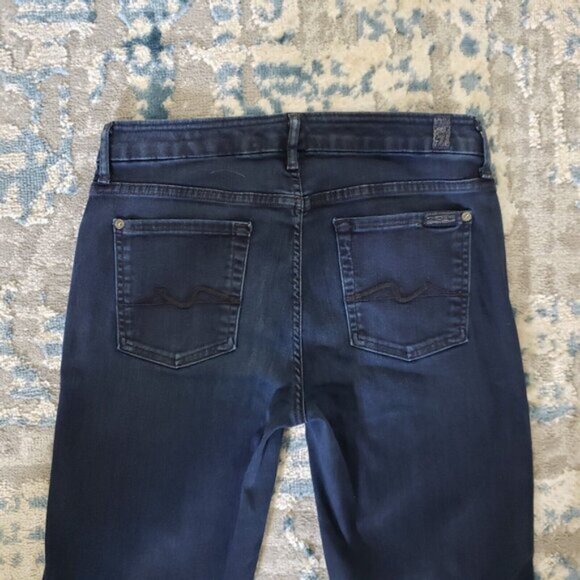 7 Seven For All Mankind Midrise Kimmie Straight Leg Blue Jeans Women's 30x30 - Picture 8 of 8